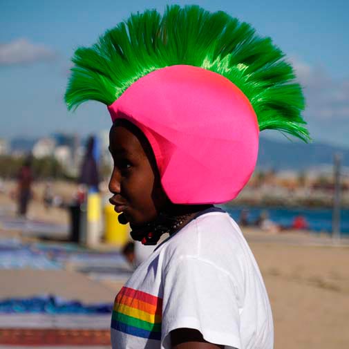 Coolcasc Pink Punk Helmet Cover