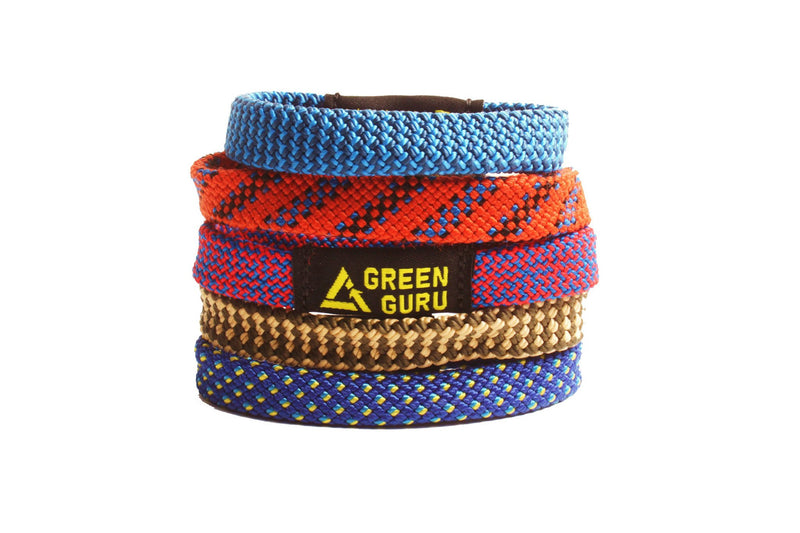 Green Guru Upcycled Materials Climbing Rope Bracelet (Three Sizes)