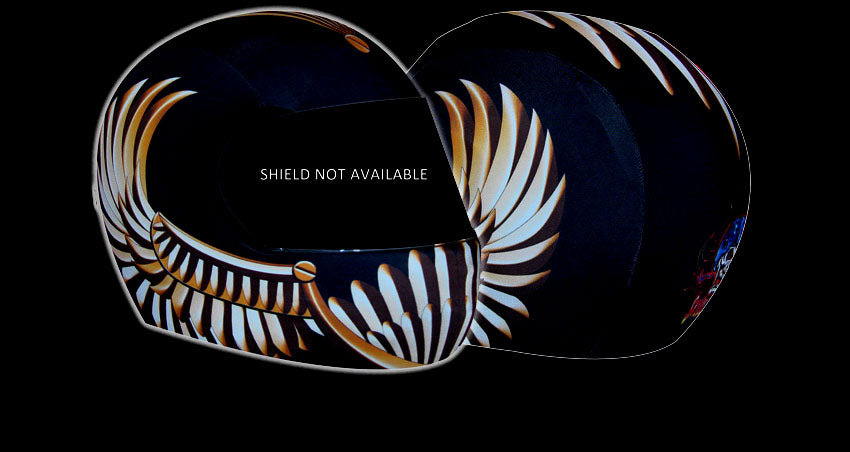 Skullskins Gold Wings Full Face Motorcycle Helmet Cover