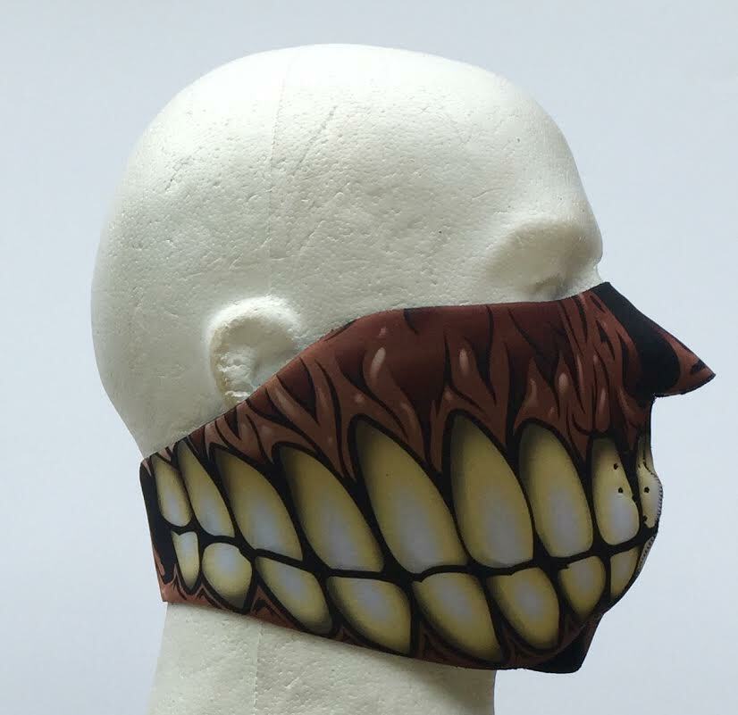 Gummy Face Big Teeth Protective Neoprene Half Face Ski Mask