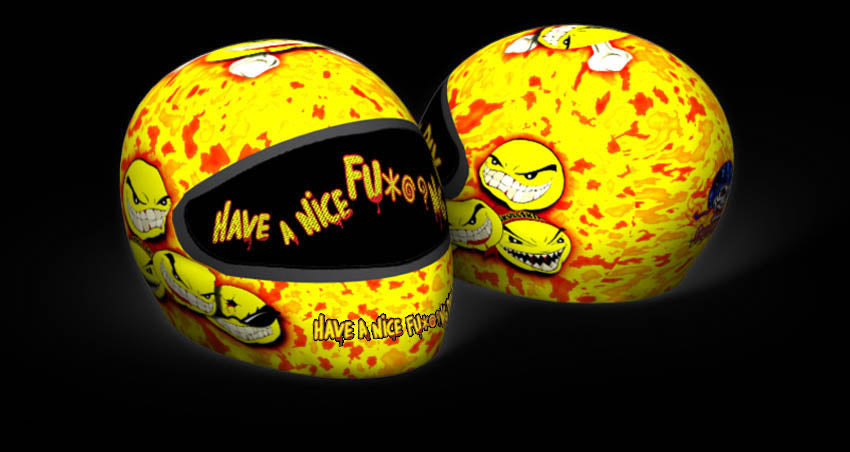 Skullskins Have A Nice Fing Day Full Face Motorcycle Helmet Cover