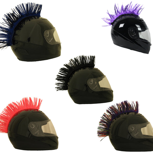 bullet mohawk motorcycle helmet Stick On Hair Motorcycle Helmet Mohawk (5 Colors)