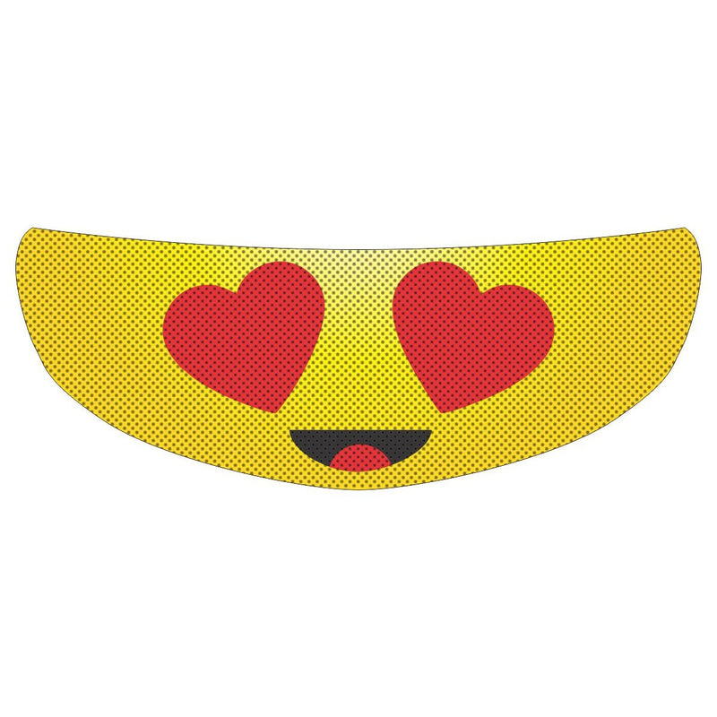 Emoji Heart Eyes Motorcycle Helmet Shield Sticker