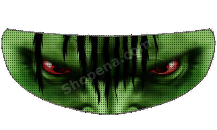 Skullskins Green Aggressive Rider Hulk Motorcycle Helmet Shield Sticker