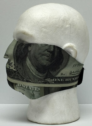 Hundred Dollar Bill  Protective Neoprene Half Face Ski Mask
