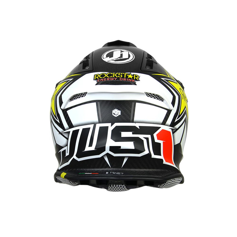 Just1 J12 Syncro Carbon Fiber Rockstar Yellow Helmet (XS-XXL)