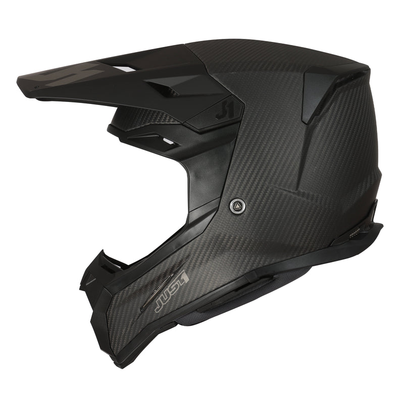 Just 1 J22 Flat Black Trans Carbon Fiber MX Off Road Motorcycle Helmet