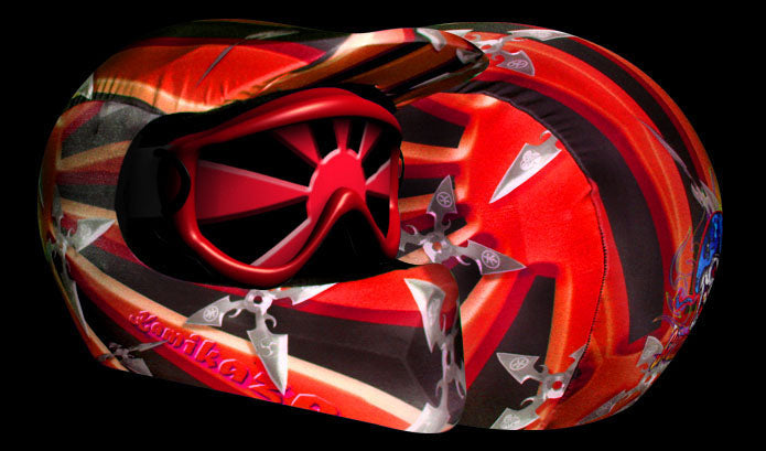 Skullskins Red Kamikaze Off Road Motorcycle Helmet Cover