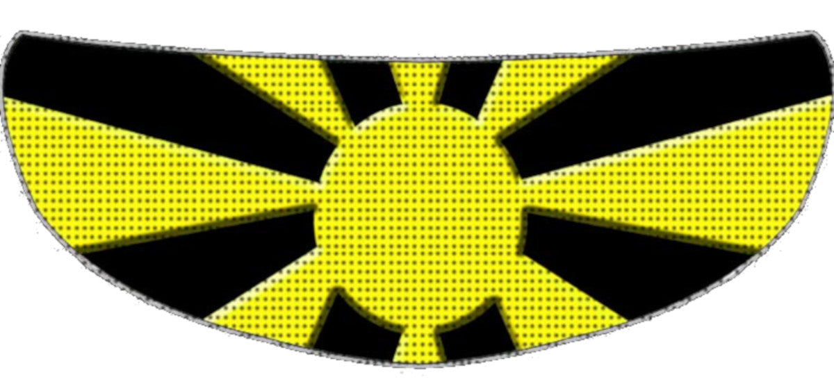 Skullskins Yellow Kamikaze Motorcycle Helmet Shield Sticker