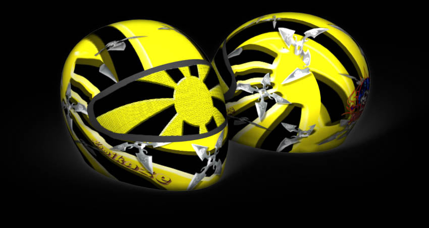 Skullskins Yellow Kamikaze Full Face Motorcycle Helmet Cover