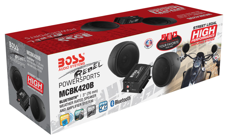 Boss Audio Systems® 600-Watt Bluetooth 3" Speaker Kit Black
