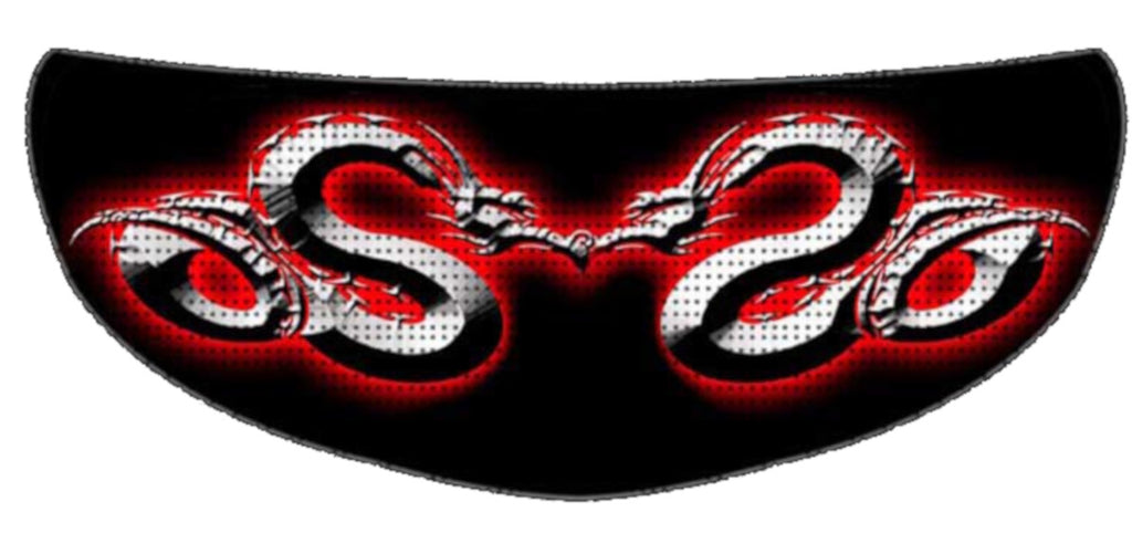 dragon motorcycle helmet opskins Skullskins Red Metal Dragon Motorcycle Helmet Shield Sticker