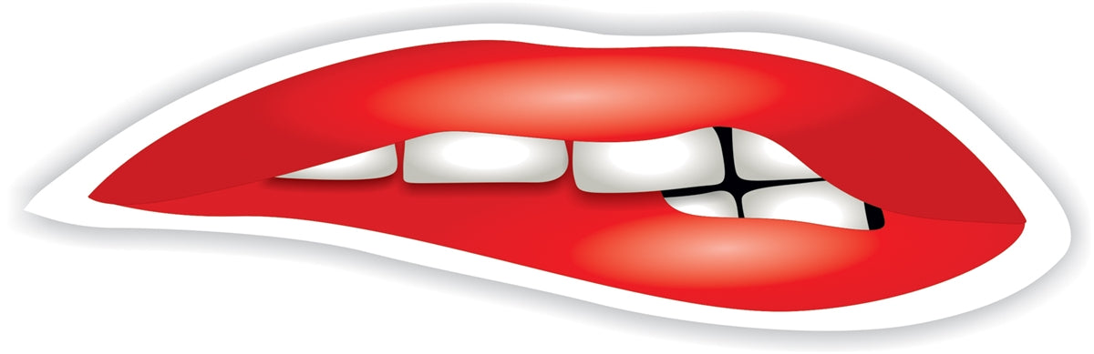 Lady Lips Motorcycle Helmet Mouth Decal