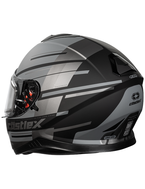 Castle-X Thunder 3 Pitlane Full Face Electric Snowmobile helmet