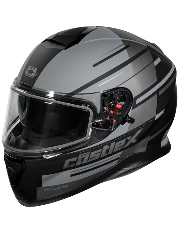 Castle-X Thunder 3 Pitlane Full Face Electric Snowmobile helmet