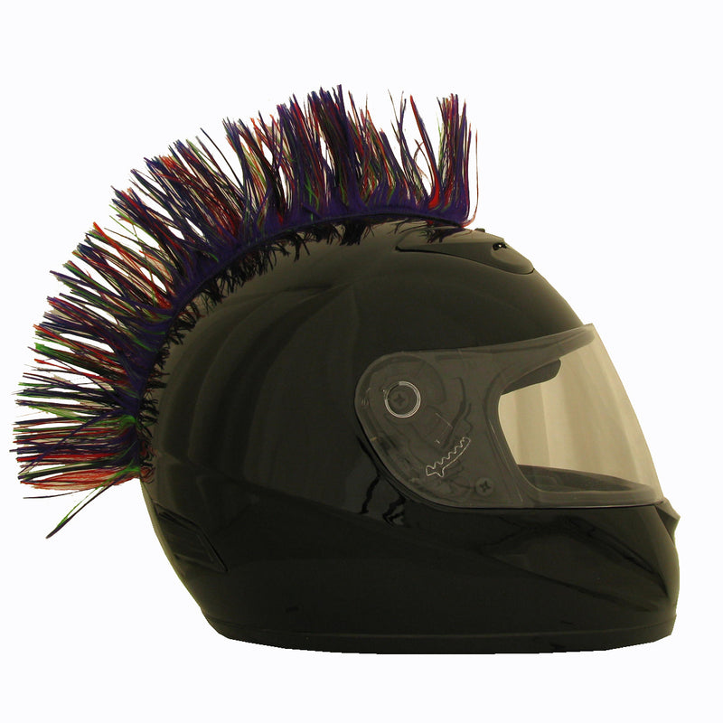 Stick On Hair Motorcycle Helmet Mohawk (5 Colors)