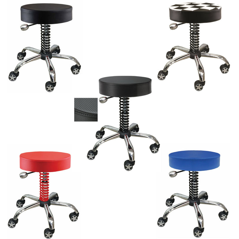 Pitstop Furniture Automotive Themed Rolling Garage Stool