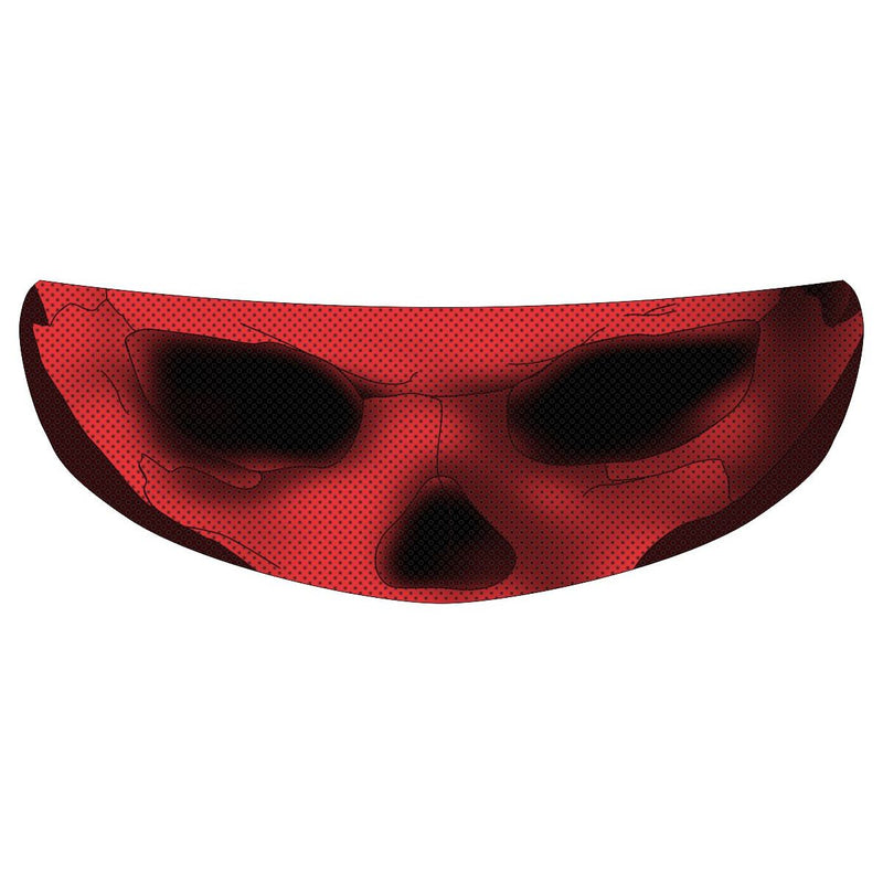 Red Ghost Skull Motorcycle Helmet Shield Sticker