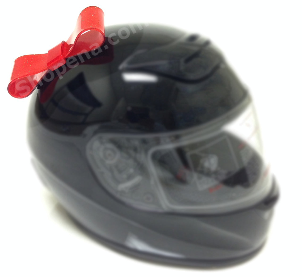 black bow for motorcycle helmet Stick On Motorcycle Helmet Bow (4 Colors)