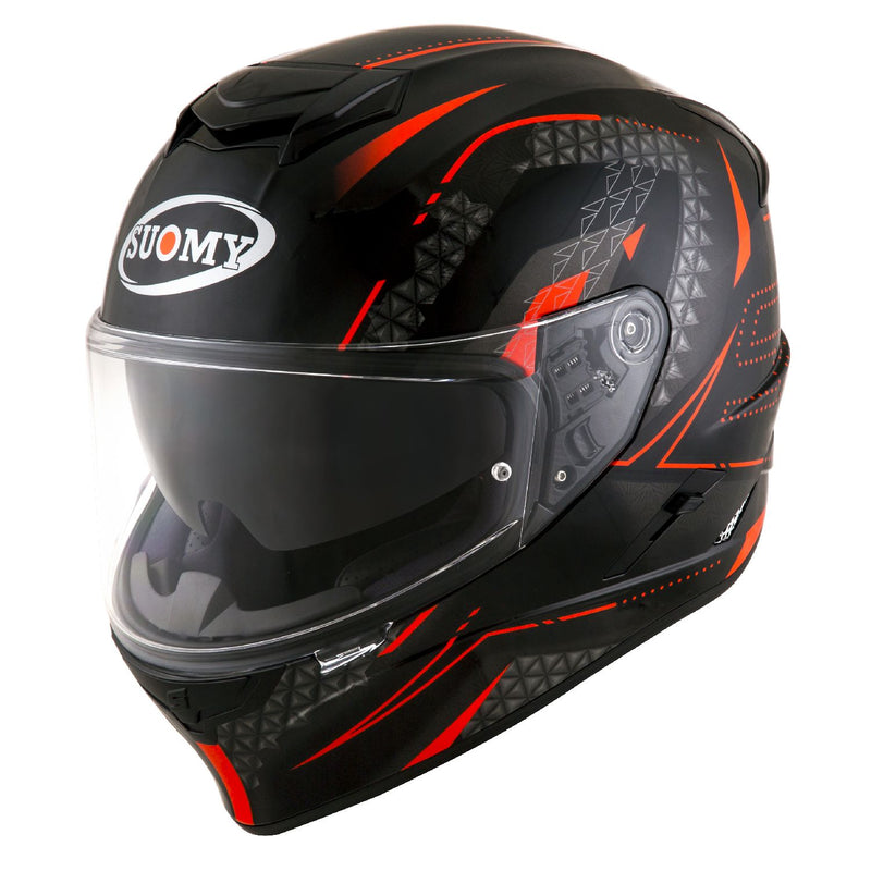 Suomy Stellar Shade Black Red Full Face Motorcycle Helmet (XS - 2XL)