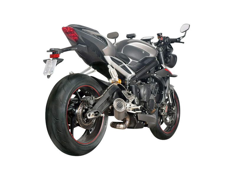 Spark 2017+ Triumph Street Triple 765 RS Grid-O Cat Delete Slip-On Exhaust