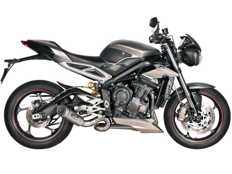 Spark 2017+ Triumph Street Triple 765 RS Grid-O Cat Delete Slip-On Exhaust