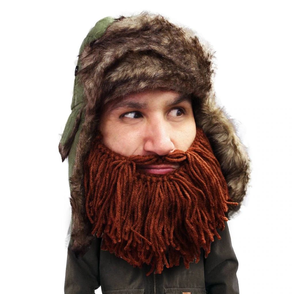 Beard Head Barbarian Trapper Bearded Face Mask & Hat (2 Colors)