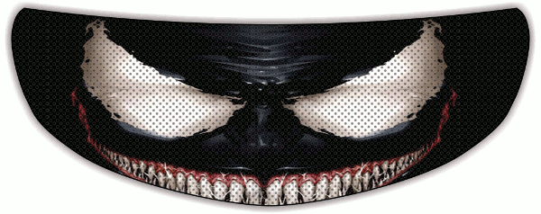 Venom Motorcycle Helmet Shield Sticker