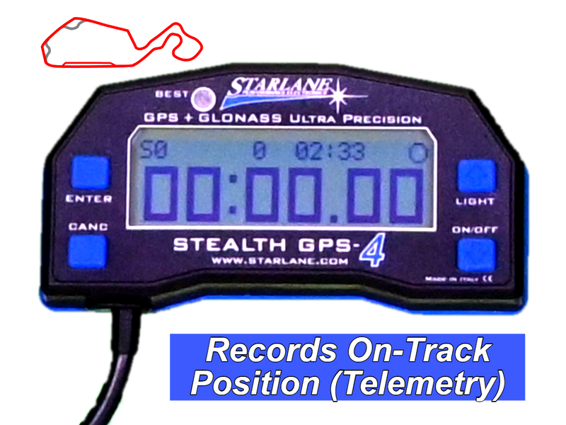 Starlane Stealth GPS-4 Lite Position Logger Race Motorcycle Lap Timer 
