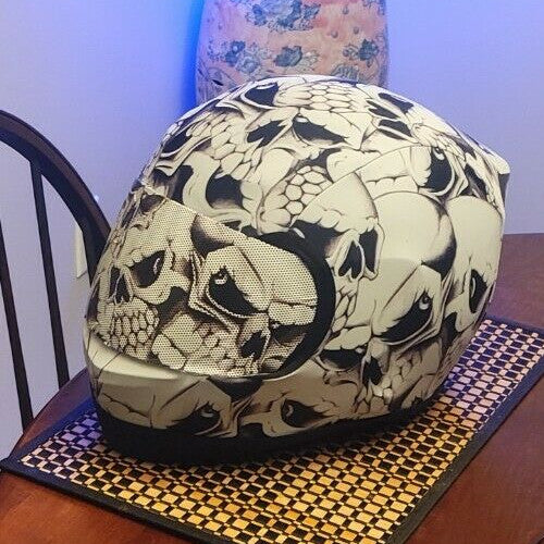 full face motorcycle helmet skins Skullskins Graveyard Full Face Motorcycle Helmet Cover