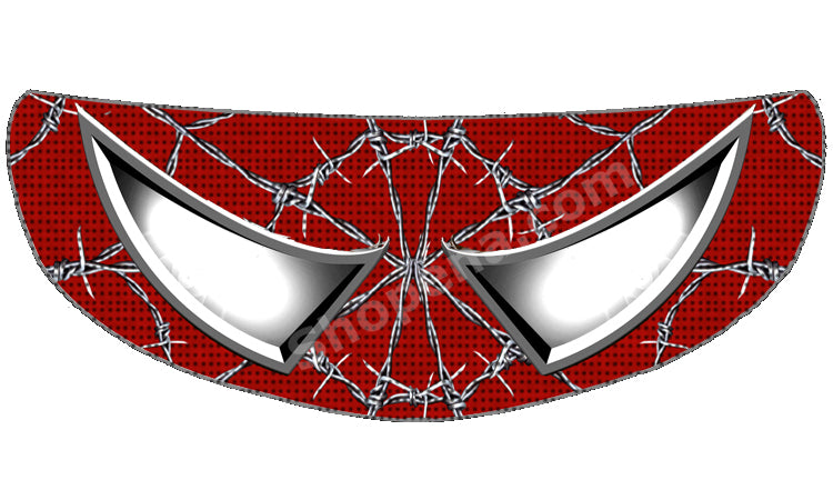 Skullskins Wired Web Red Spider-Man Motorcycle Helmet Shield Sticker