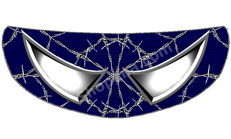 Skullskins Wired Web Blue Spider-Man Motorcycle Helmet Shield Sticker