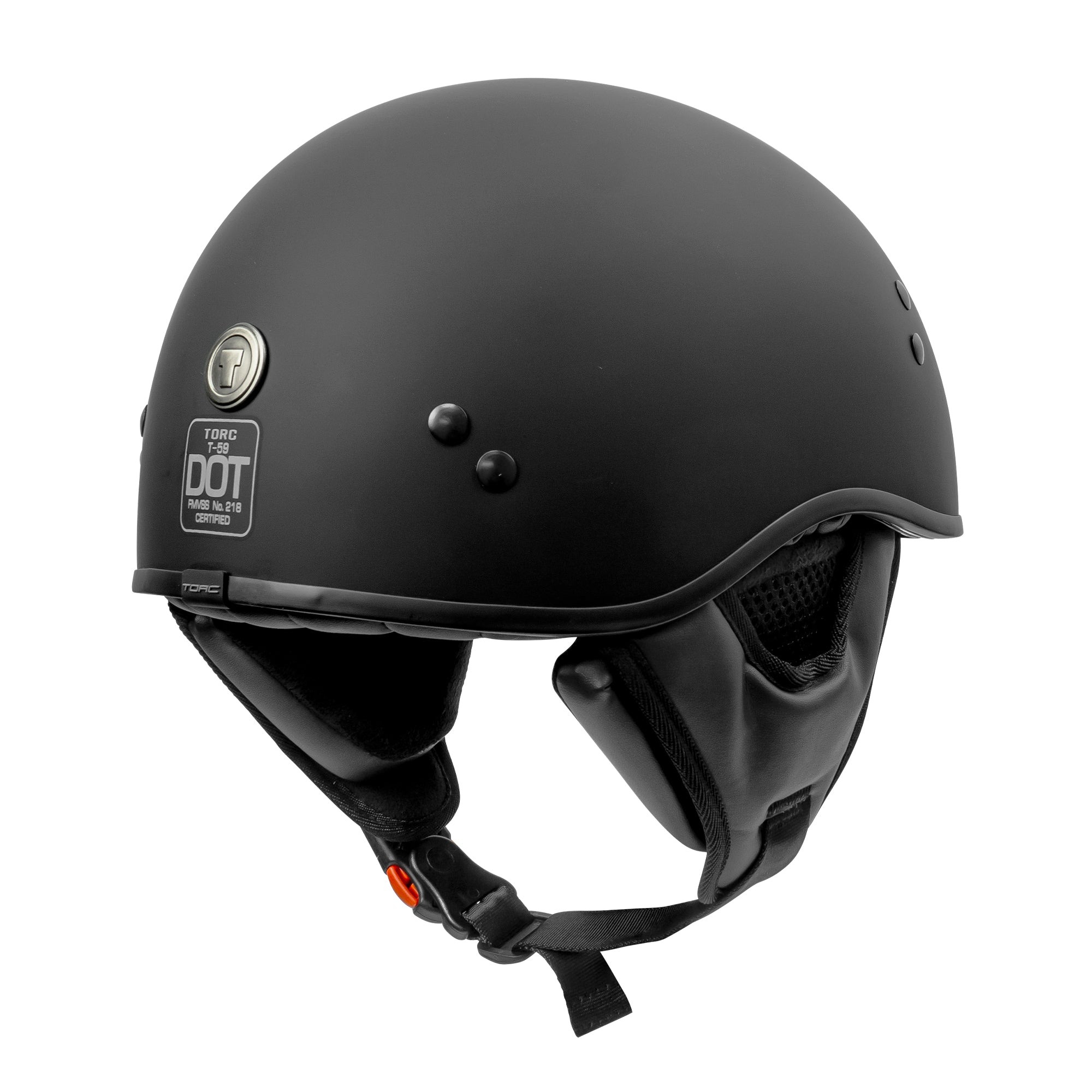 TORC T59 Solid Half Shell Motorcycle Helmet (3 Colors)