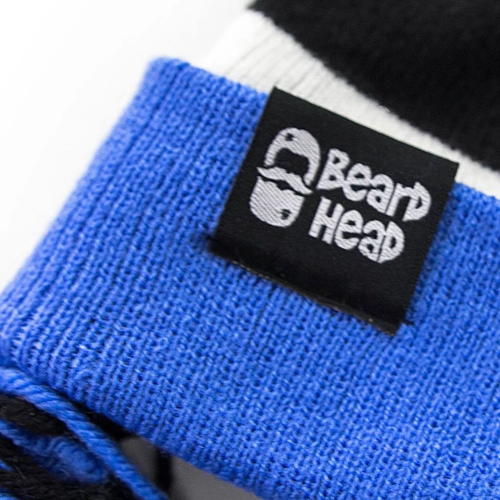 Beard Head Carolina Panthers Colors Barbarian Bearded Face Mask & Hat