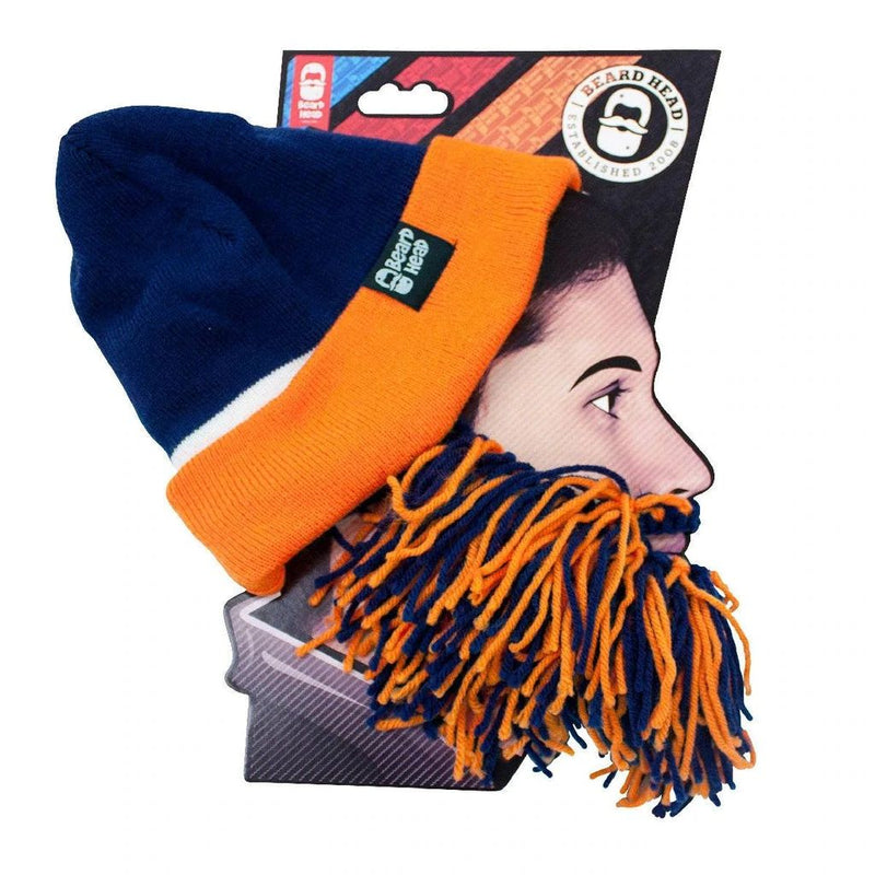 Beard Head Denver Broncos Colors Barbarian Bearded Face Mask & Hat