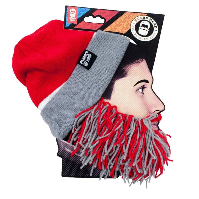 Beard Head Ohio State Buckeyes Colors Barbarian Bearded Face Mask & Hat
