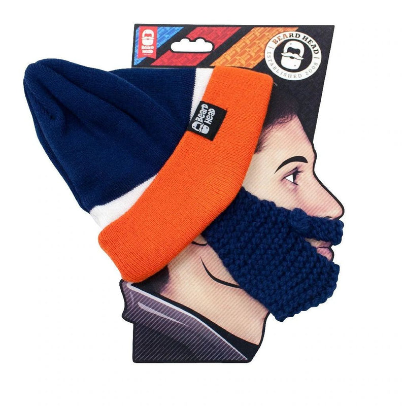 Beard Head Chicago Bears Colors Stubble Bearded Face Mask & Hat