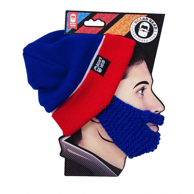 Beard Head New York Rangers Colors Stubble Bearded Face Mask & Hat