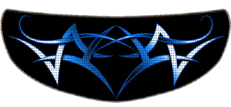 Skullskins Blue Tribal Motorcycle Helmet Shield Sticker