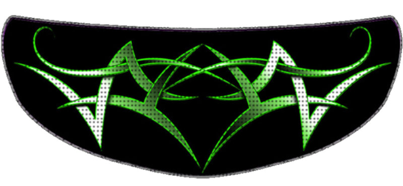 Skullskins Green Tribal Motorcycle Helmet Shield Sticker