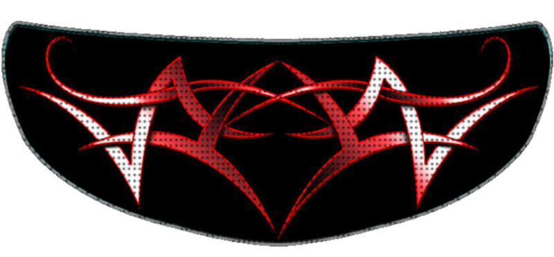 Skullskins Red Tribal Motorcycle Helmet Shield Sticker