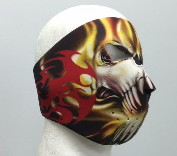 Tribal Teeth Skull Protective Neoprene Full Face Ski Mask