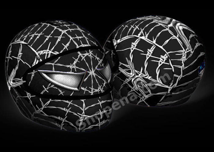 Skullskins Venom Wired Web Black Full Face Motorcycle Helmet Cover
