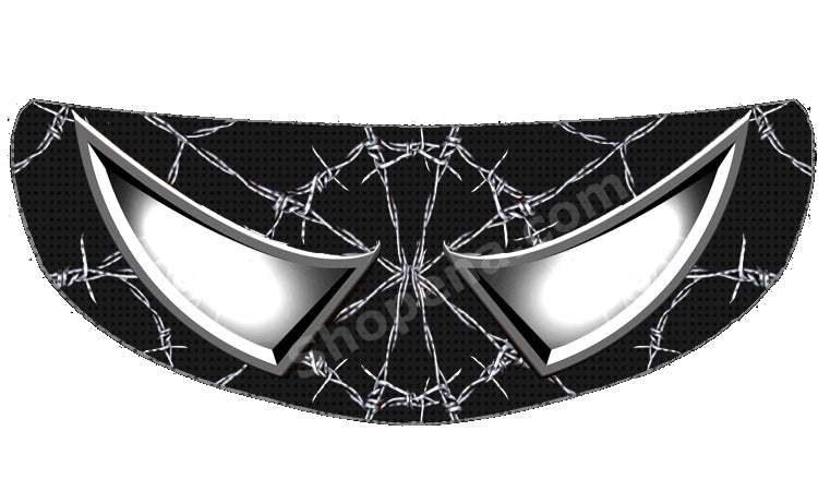 Skullskins Wired Web Black Venom Motorcycle Helmet Shield Sticker
