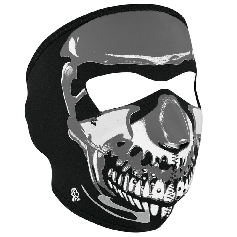 Chrome Skull Neoprene Full Face Mask