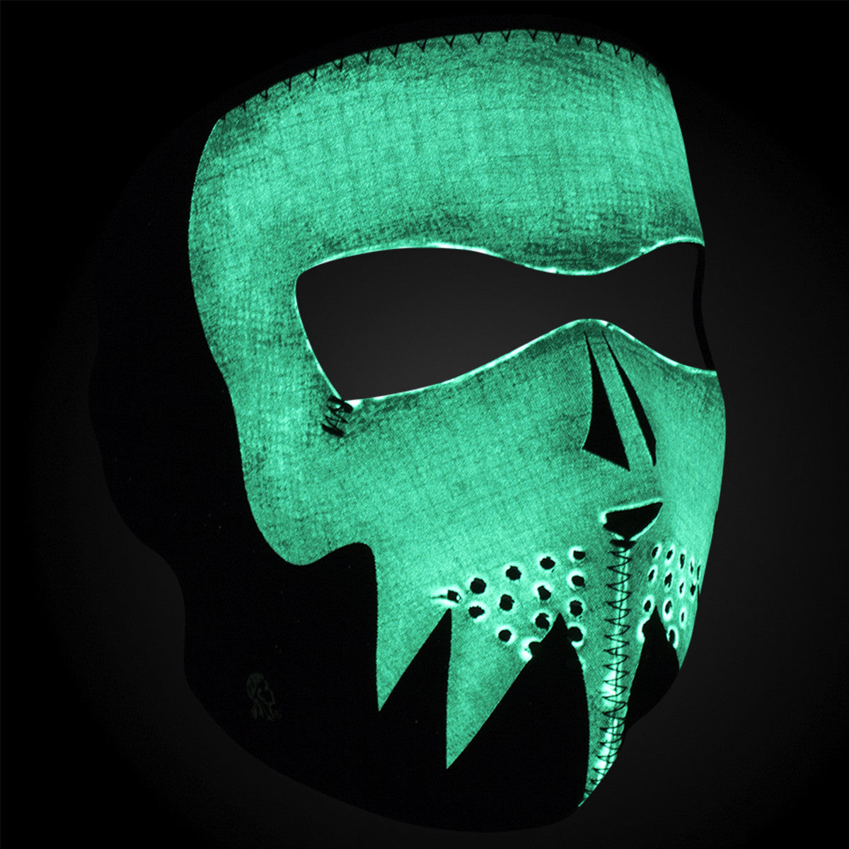 Gray Skull Glow In The Dark Neoprene Full Face Mask