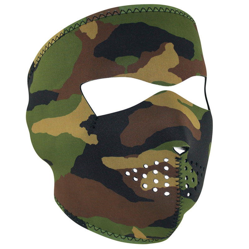 Woodland Camo Neoprene Full Face Mask