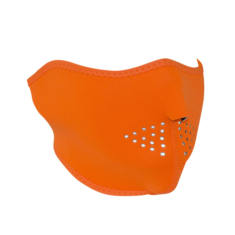High-Visibility Orange Neoprene Half Face Mask