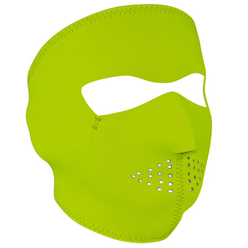 High-Visibility Lime Neoprene Full Face Mask