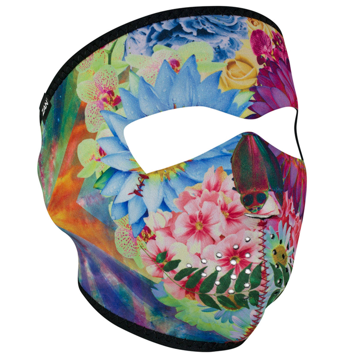 Flower Skull Neoprene Full Face Mask